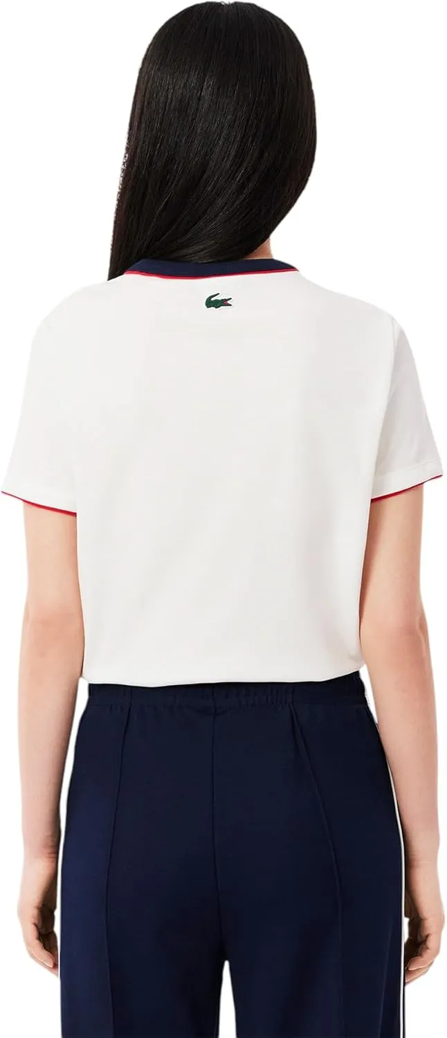 Lacoste Women's Sport Ultra Dry Tennis Heritage Badge T-Shirt