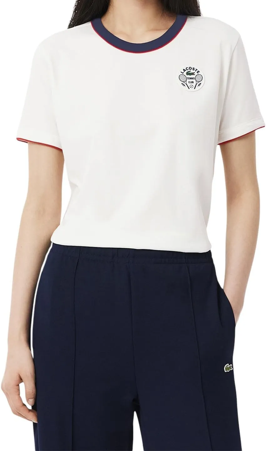 Lacoste Women's Sport Ultra Dry Tennis Heritage Badge T-Shirt
