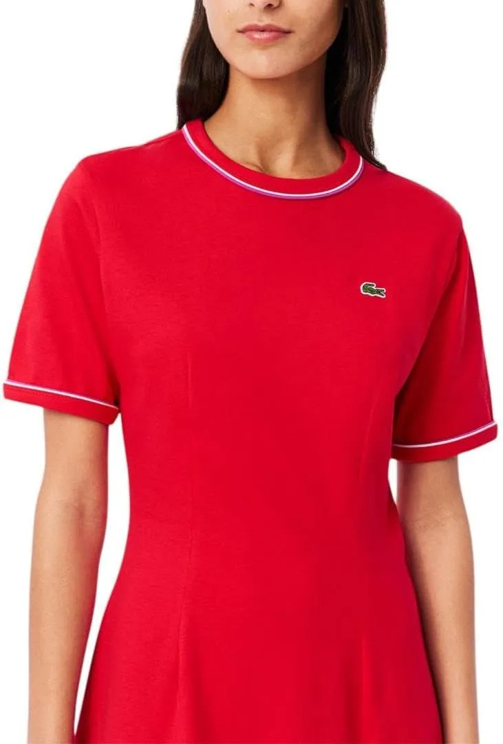 Lacoste Women's Trim Accent Jersey T-Shirt Dress
