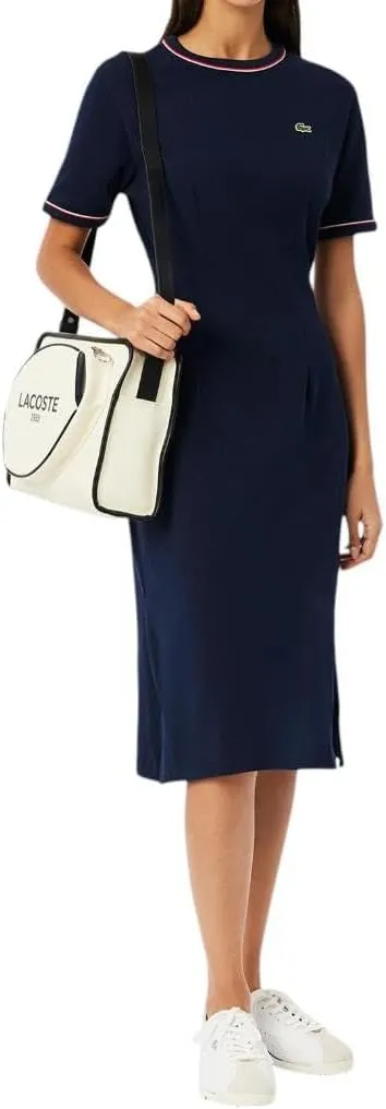 Lacoste Women's Trim Accent Jersey T-Shirt Dress