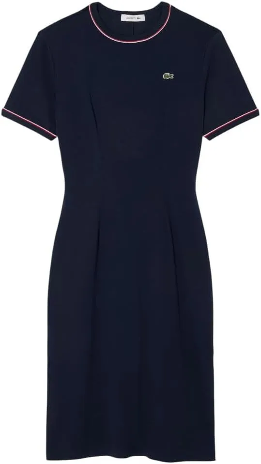 Lacoste Women's Trim Accent Jersey T-Shirt Dress