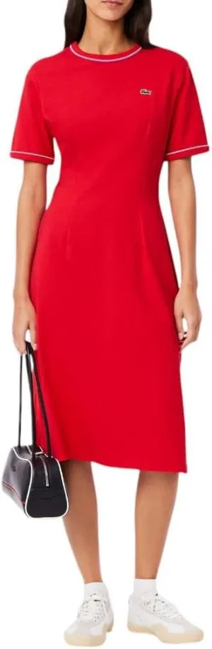 Lacoste Women's Trim Accent Jersey T-Shirt Dress