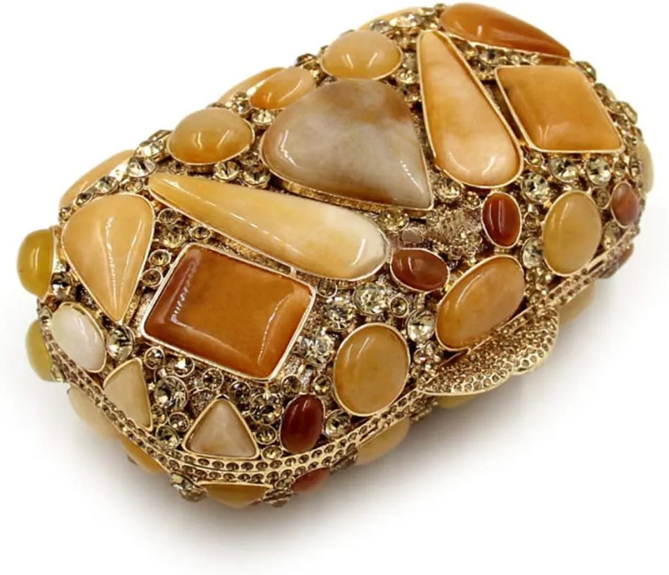 Ladies Chain Purse Rhinestone Evening-Bag Wedding Clutch Luxury Handbag