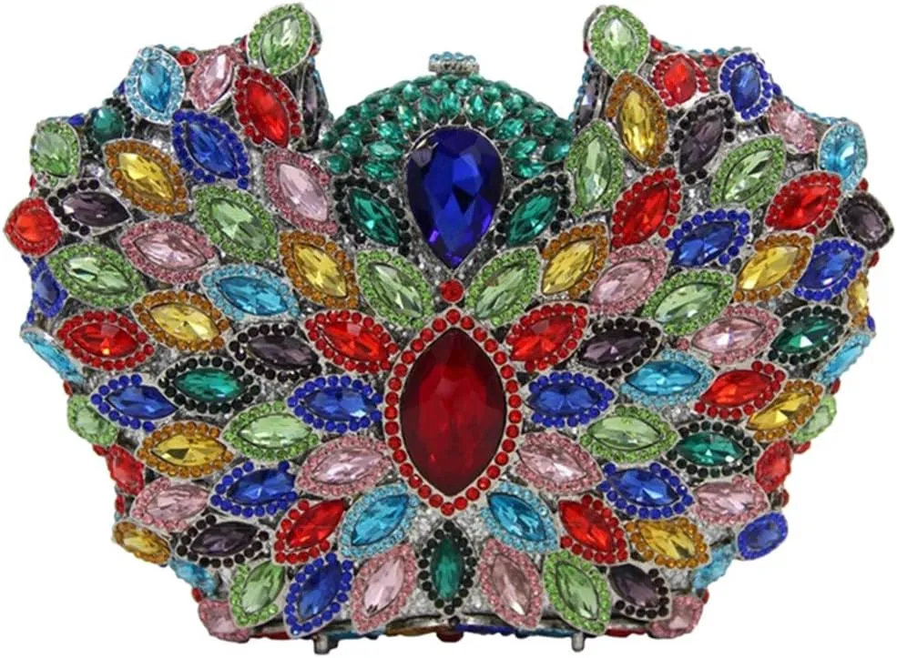 Ladies Crystal Clutch-Purse Rhinestone Wedding Chain Evening-Bag Luxury-Handbag