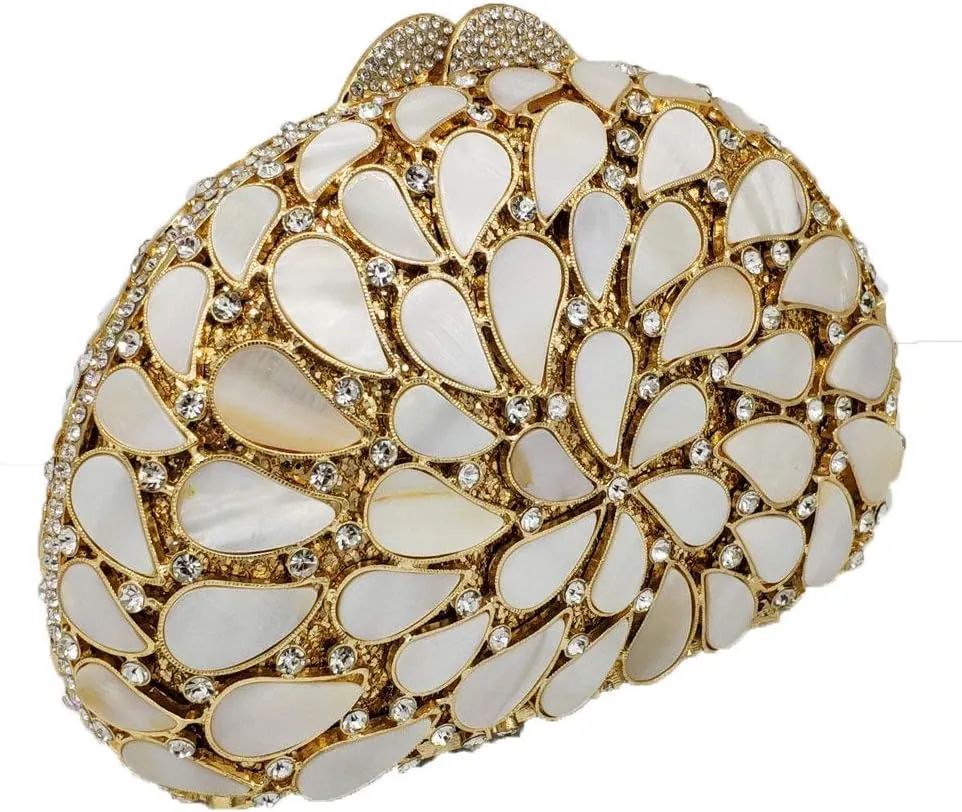 Ladies Diamond Clutch-Purse Chain Wedding Evening-Bag Rhinestone Luxury Handbag