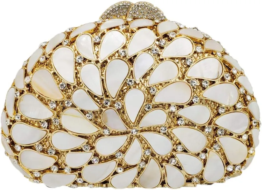 Ladies Diamond Clutch-Purse Chain Wedding Evening-Bag Rhinestone Luxury Handbag