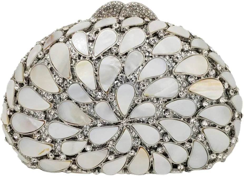 Ladies Diamond Clutch-Purse Chain Wedding Evening-Bag Rhinestone Luxury Handbag