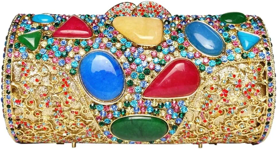 Ladies Evening-Bag Chain Rhinestone Wedding Clutch-Purse Luxury Handbag