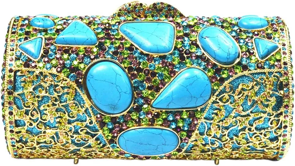 Ladies Evening-Bag Chain Rhinestone Wedding Clutch-Purse Luxury Handbag