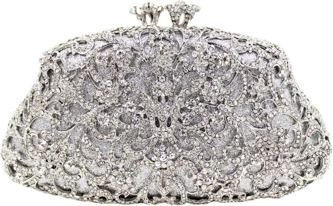Ladies Luxury-Handbag Rhinestone Wedding Evening-Bag Chain Diamond Clutch-Purse