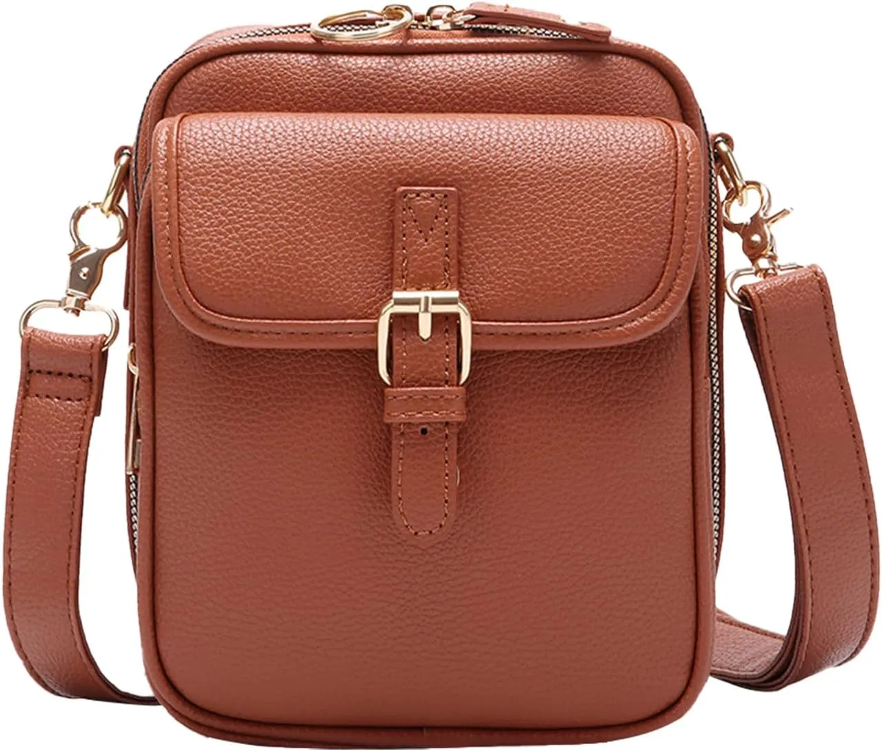 Leather Messenger Bag - Stylish Crossbodys Shoulder Bag, Large Capacity Satchel with Adjustable Strap, Secure Zip Closure for