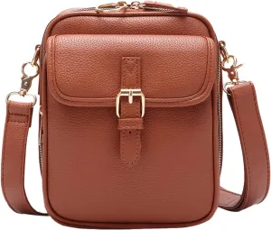 Leather Messenger Bag - Stylish Crossbodys Shoulder Bag, Large Capacity Satchel with Adjustable Strap, Secure Zip Closure for
