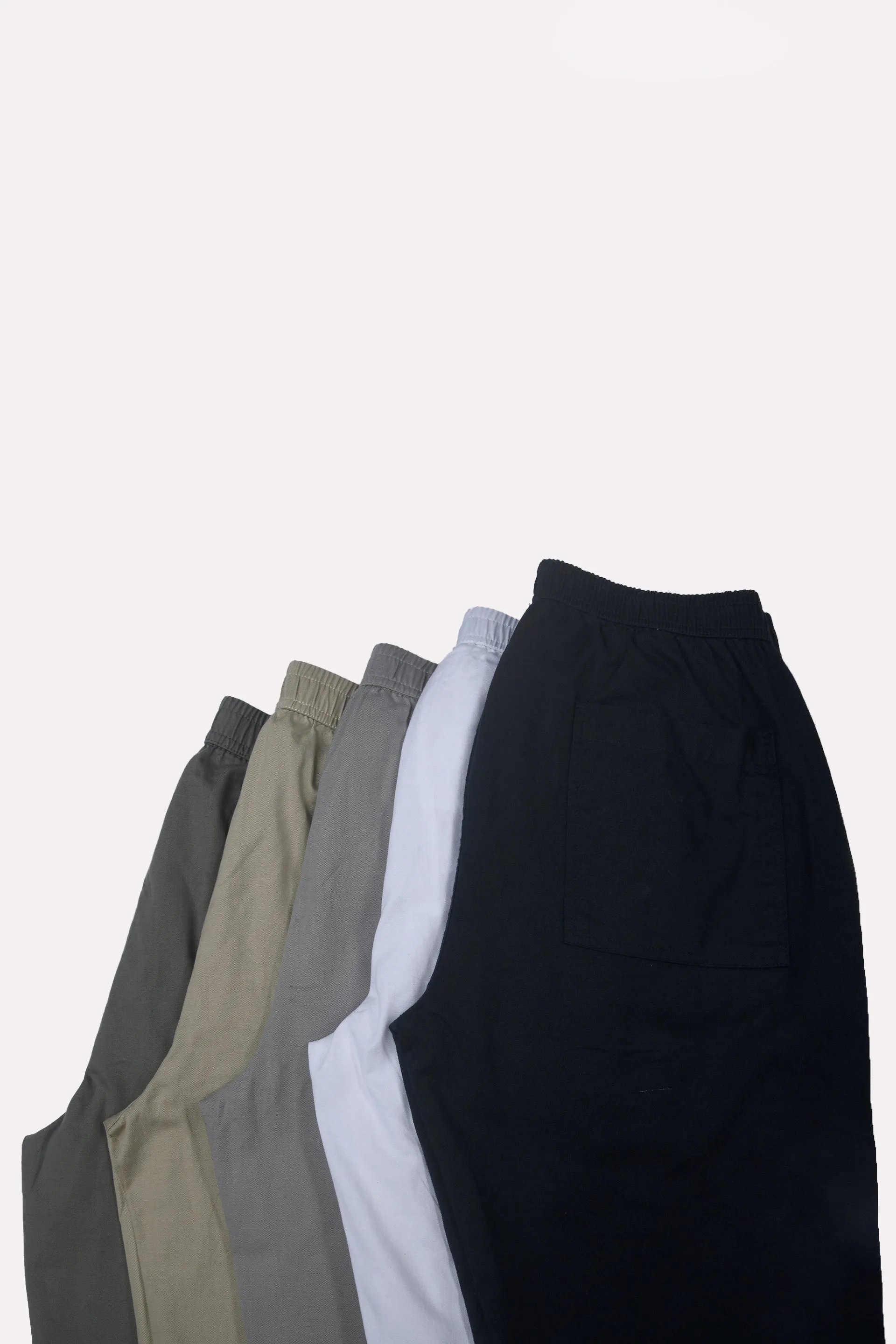 LINEN FUSED TAILORED PANTS IN BLUE