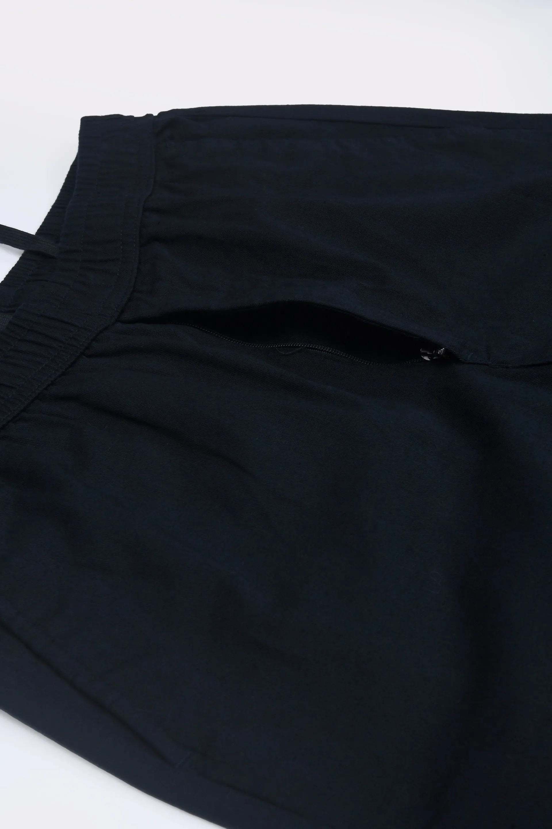 LINEN FUSED TAILORED PANTS IN BLUE