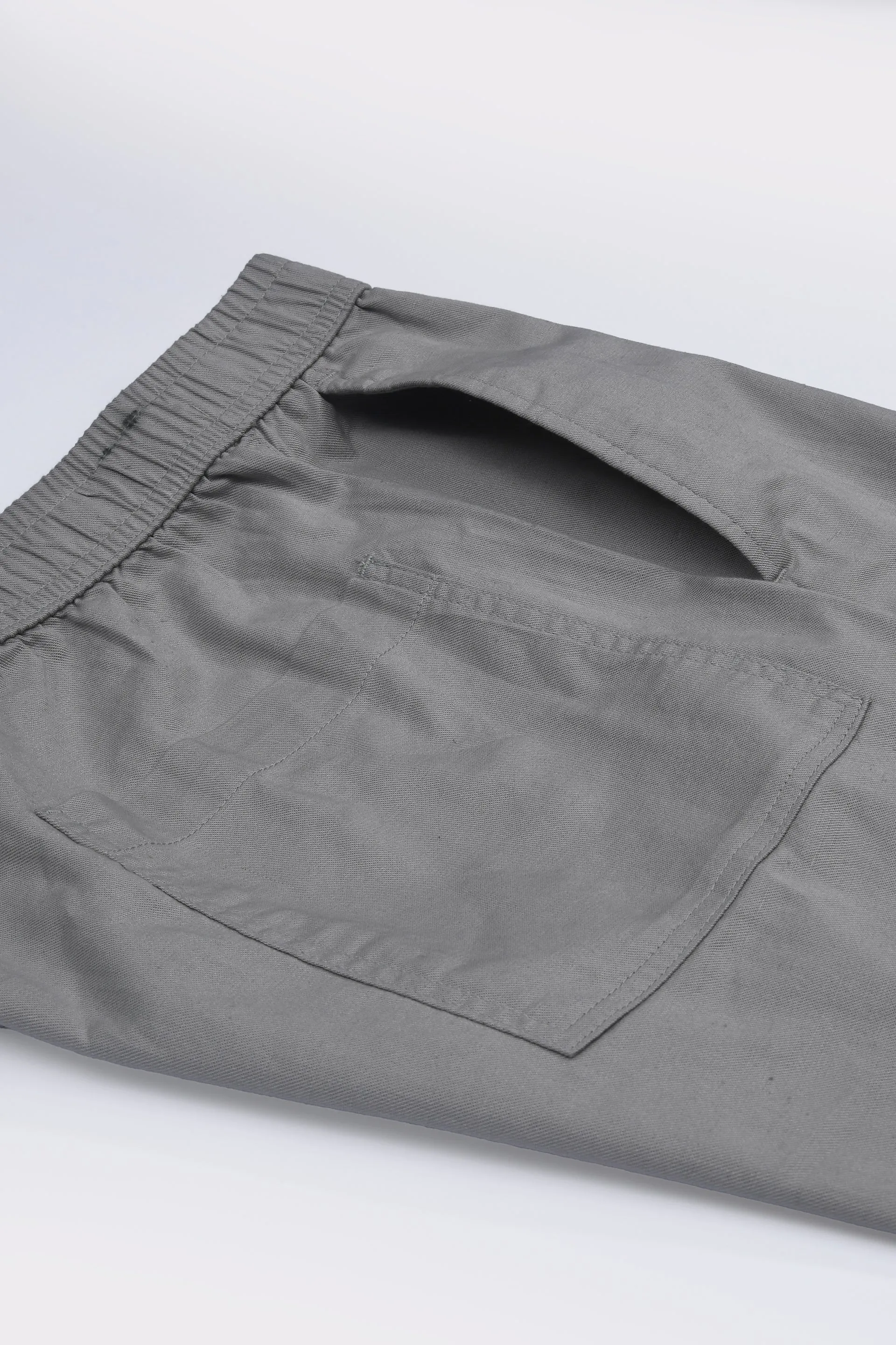 LINEN FUSED TAILORED PANTS IN GREY