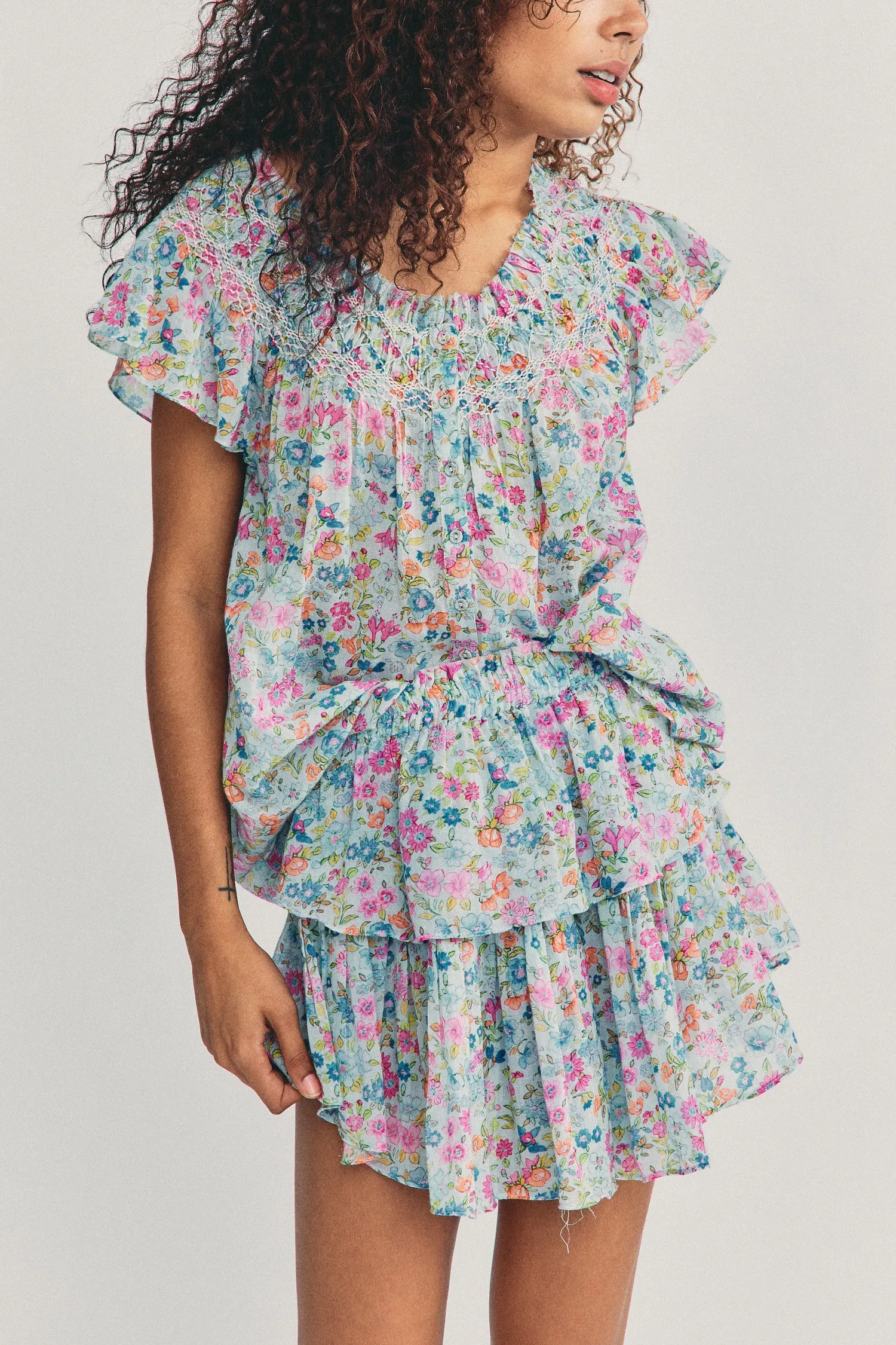 Love Shack Fancy - Shira Top in Coral Reef Waves