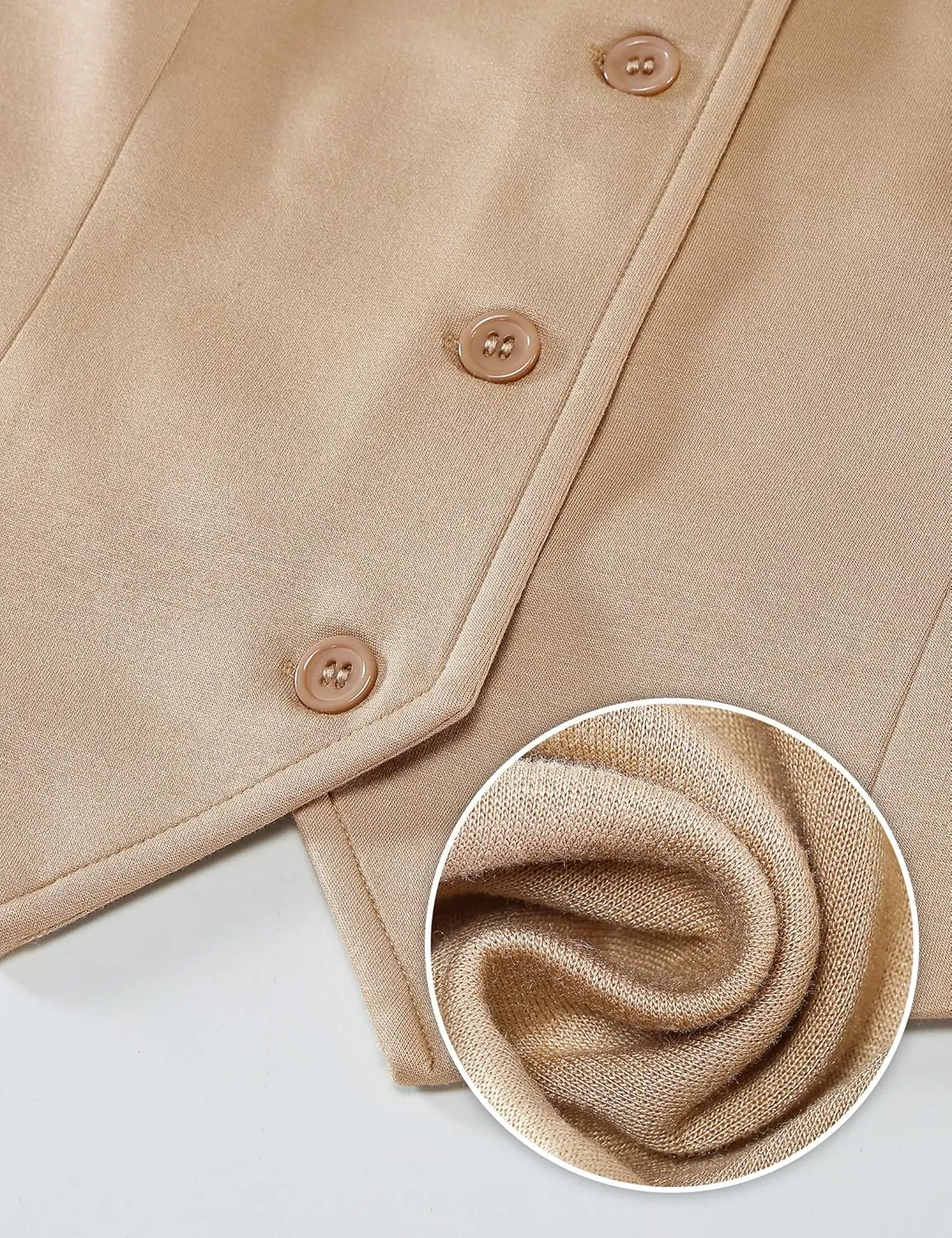 luvamia Vest Tops for Women Trendy Fashion Casual Summer Cropped Dressy Suit Vest Button Up Sleeveless Waistcoat Vests