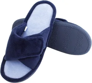 Magtoe Adjustable Open Toe House Slippers for Women Memory Foam Indoor Slip on Slides Sandals Lady Home Shoes for Air Conditioning Room,Spa,Bedroom,All Seasons