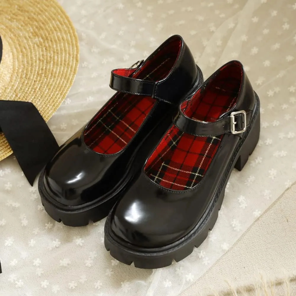 Mary Jane Platform Shoes for Women Wedges Lolita Shoes School Shoes