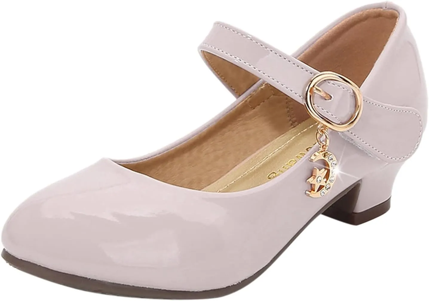 Mary Jane Shoes for Girls Low Heel Dress Shoes Flower Girl School Shoes Patent Leather Dress Shoes for Toddler Girls