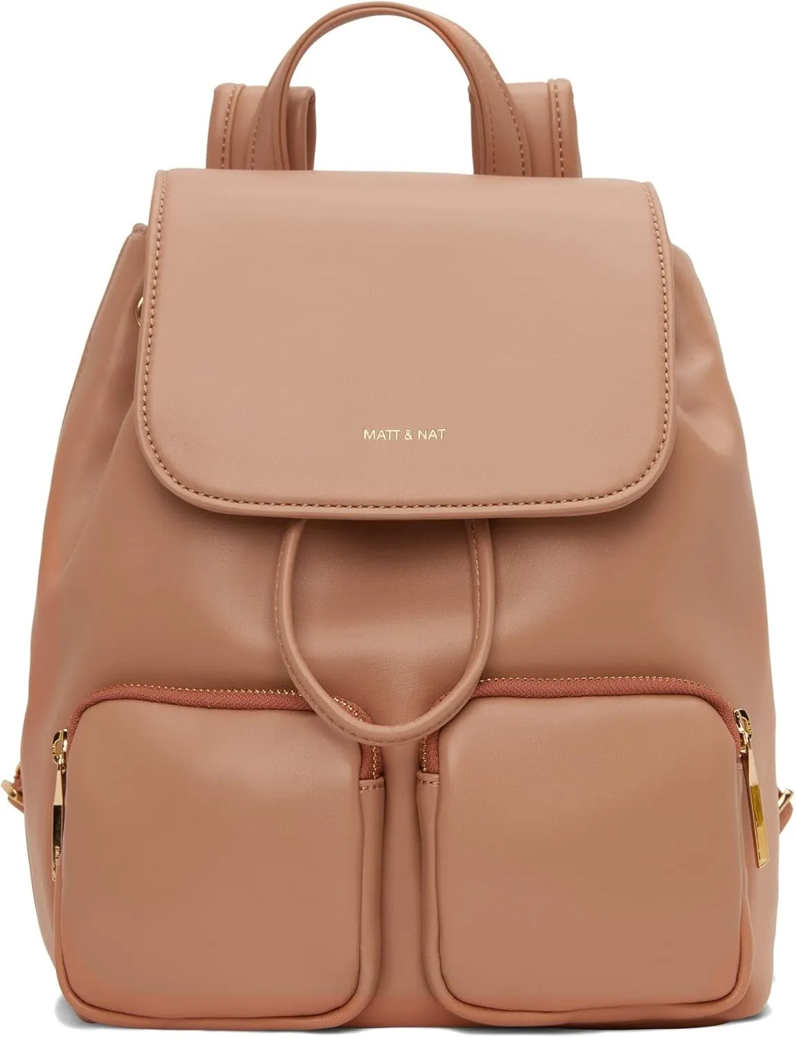Matt & Nat Vegan Handbags, Tatum Backpack, Fondant (Tan) - Designer Purses & Bags, For Men & Women, Cruelty-Free, Animal-Free