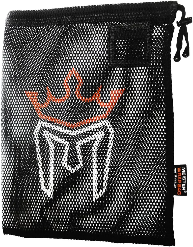 Meister WRAP Bag for Washing MMA & Boxing Hand Wraps - Drawstring Mesh Large