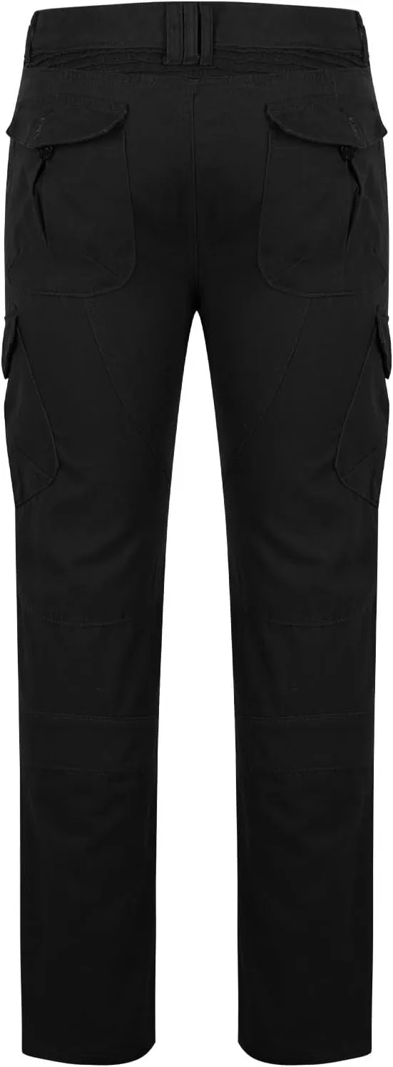 Men's Cargo Jeans Ripstop Motorcycle Riding Denim Pants Slim Fit Stretch Boyfriend Jeans with Multi Pockets