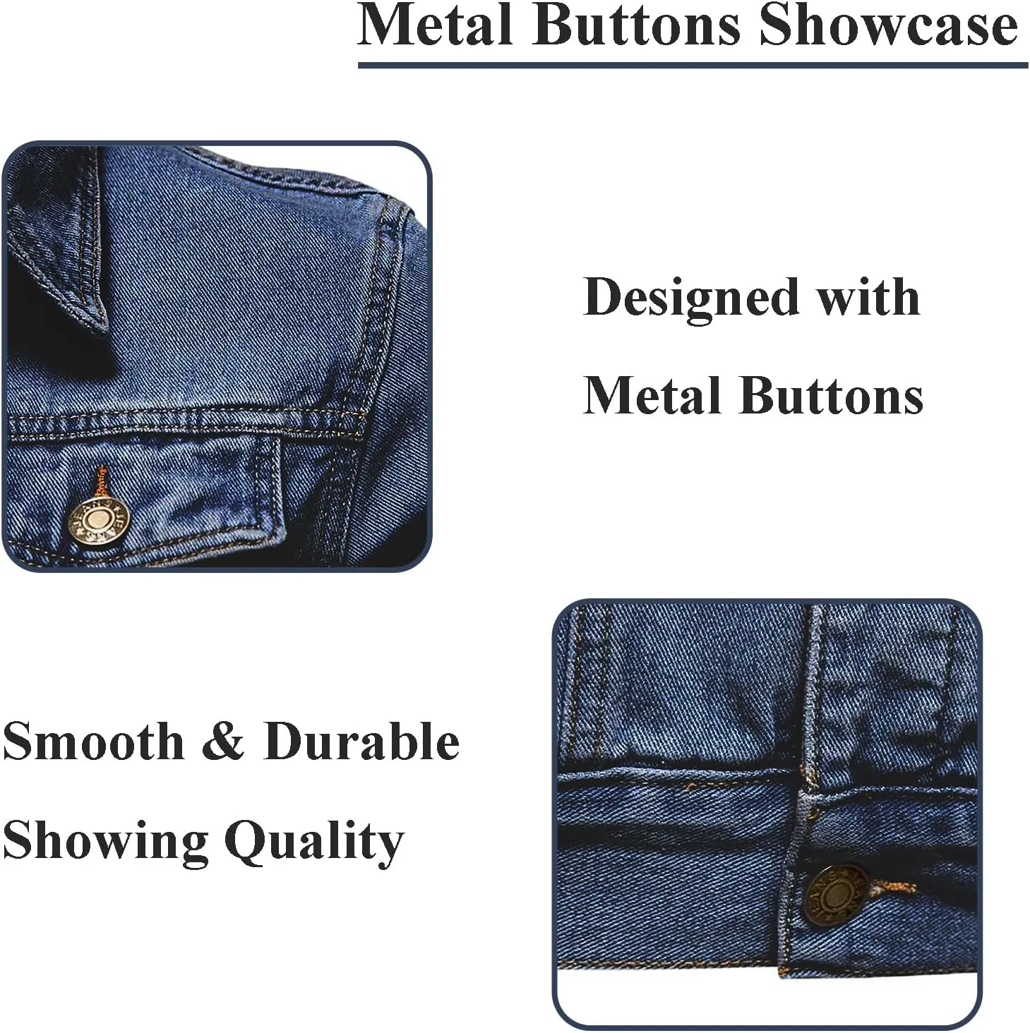 Men's Denim Jacket Vintage-Inspired Jean Jacket with Multiple Pockets - Cotton Blend, Machine Washable