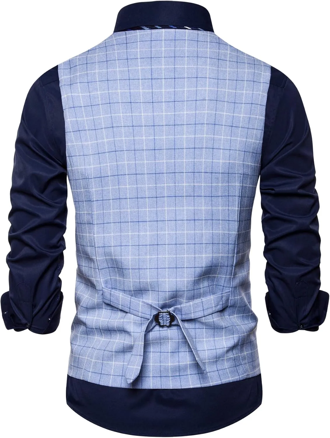 Mens Formal Business Suit Vests 5 Buttons Regular Fit Waistcoat for Suit or Tuxedo