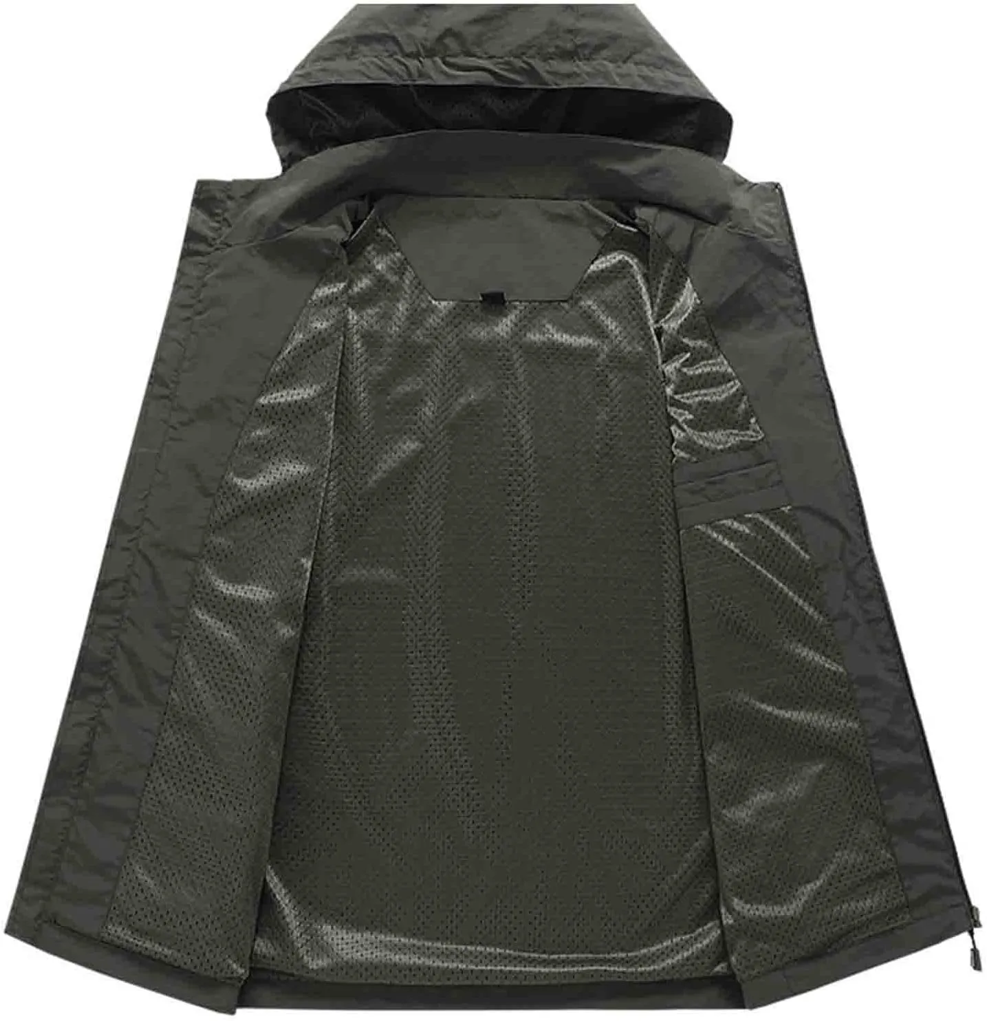 Mens Lightweight Windbreaker Casual Jackets Packable Shell Jacket Raincoat with Hood Hiking Travel Outdoor Outerwear