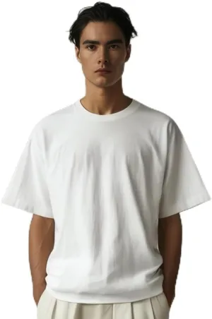 Mens Oversized T-Shirts Fashion Loose Fit Crewneck Tshirt Streetwear Heavyweight Short Sleeve Tee Shirt