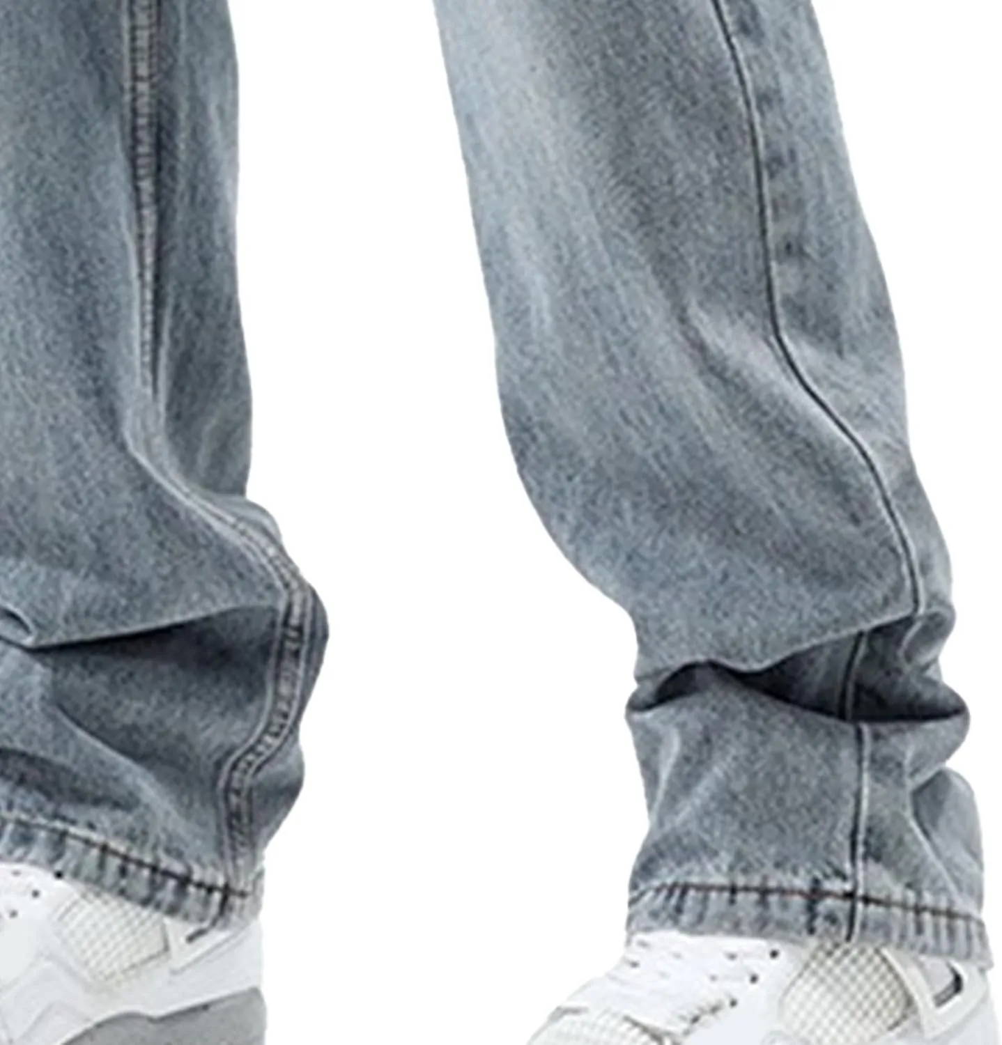 Men's Straight Leg Relaxed Fit Jeans Casual Solid Outdoor Denim Pants Comfort Classic Jeans Trouser