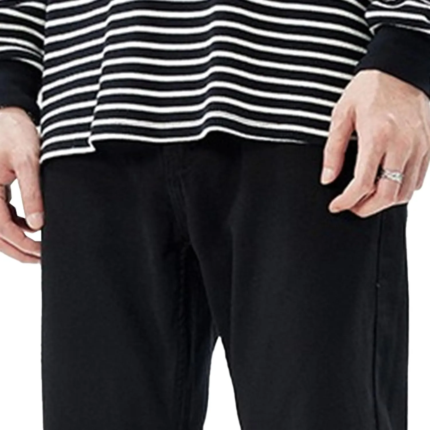 Men's Straight Leg Relaxed Fit Jeans Casual Solid Outdoor Denim Pants Comfort Classic Jeans Trouser