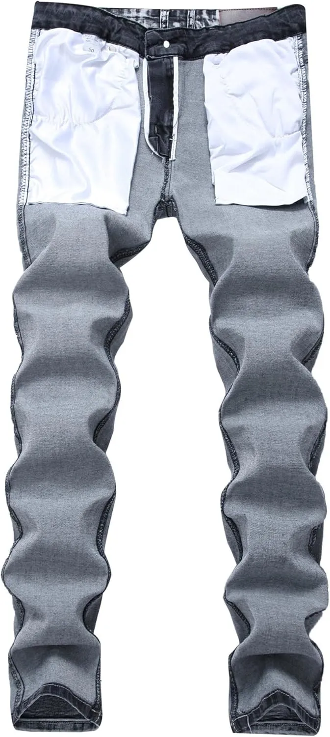 Men's Straight Wide Leg Vintage Jeans Slim Fit Stretch Outdoor Denim Pants Casual Streetwear Jeans Trouser