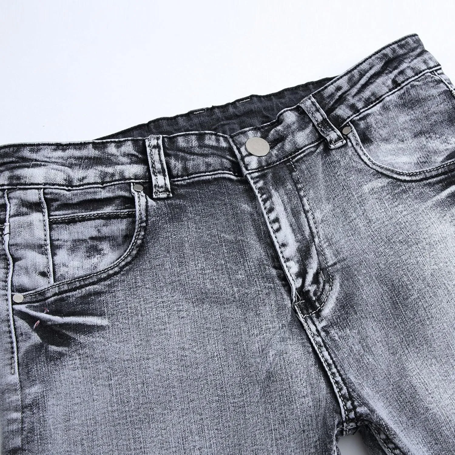 Men's Straight Wide Leg Vintage Jeans Slim Fit Stretch Outdoor Denim Pants Casual Streetwear Jeans Trouser