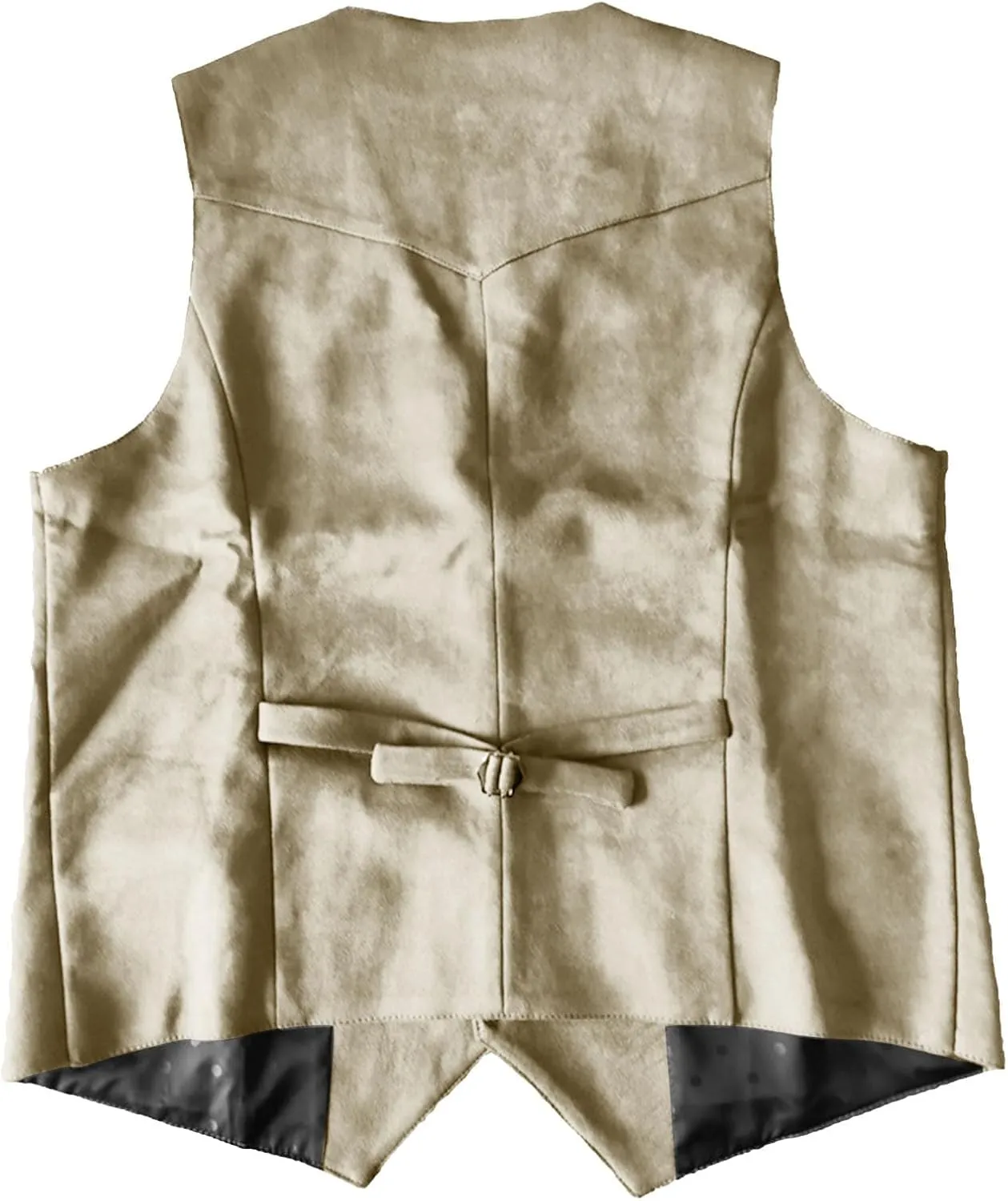 Men's Suede Leather Waistcoats Vintage Cowboy Style Vest Dressy Slim Fit Sleeveless Suit Jacket Wedding,Outdoor,Gift