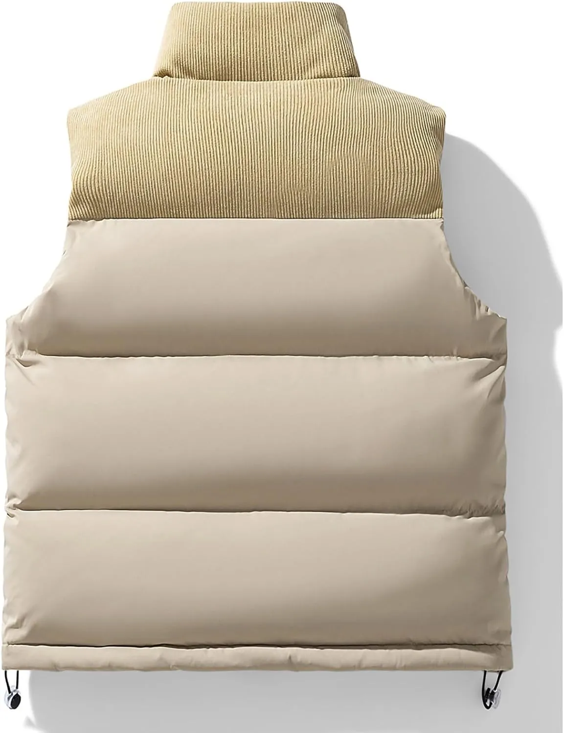 Mens Thick Corduroy Puffer Vest Coats Cotton Padded Outdoor Windproof Sleeveless Jacket Fashion Winter Warm Vests