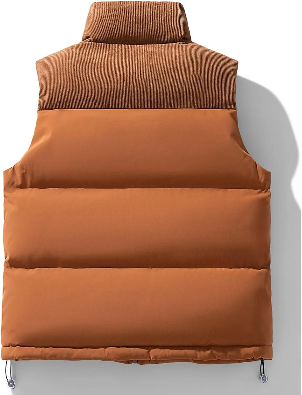 Mens Thick Corduroy Puffer Vest Coats Cotton Padded Outdoor Windproof Sleeveless Jacket Fashion Winter Warm Vests