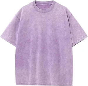 Mi Bo Tong Oversized Workout Shirts for Men Vintage Heavyweight T Shirts for Women Stone Washed T Shirt for Men