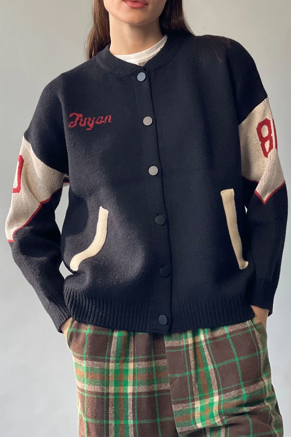 Milk Print Knit Cardigan