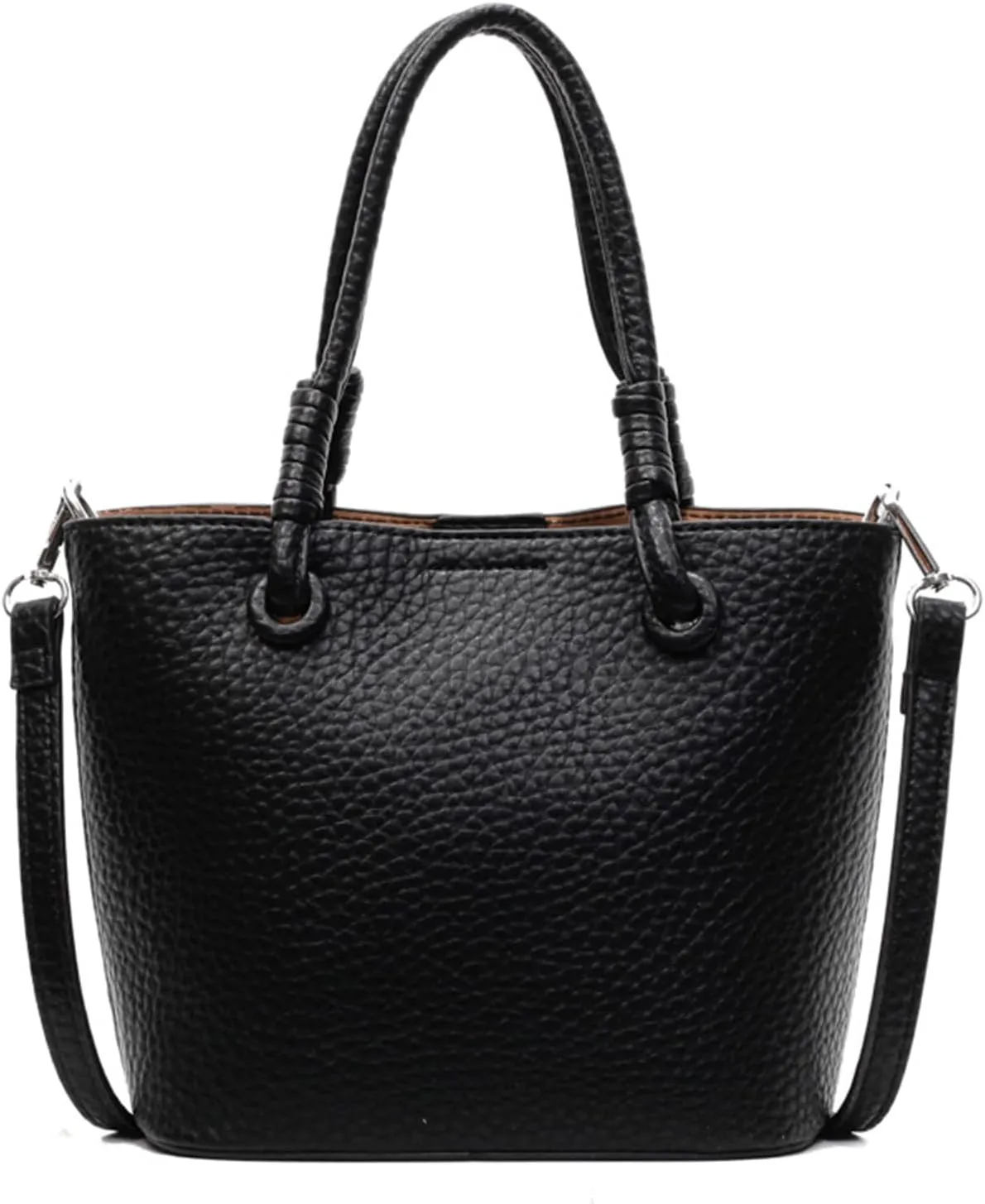 Mini Bucket Bag Pebbled Leather Bucket Purse Vintage Purse Bag with Top Handles Handbag Shoulder Crossbody Handbag