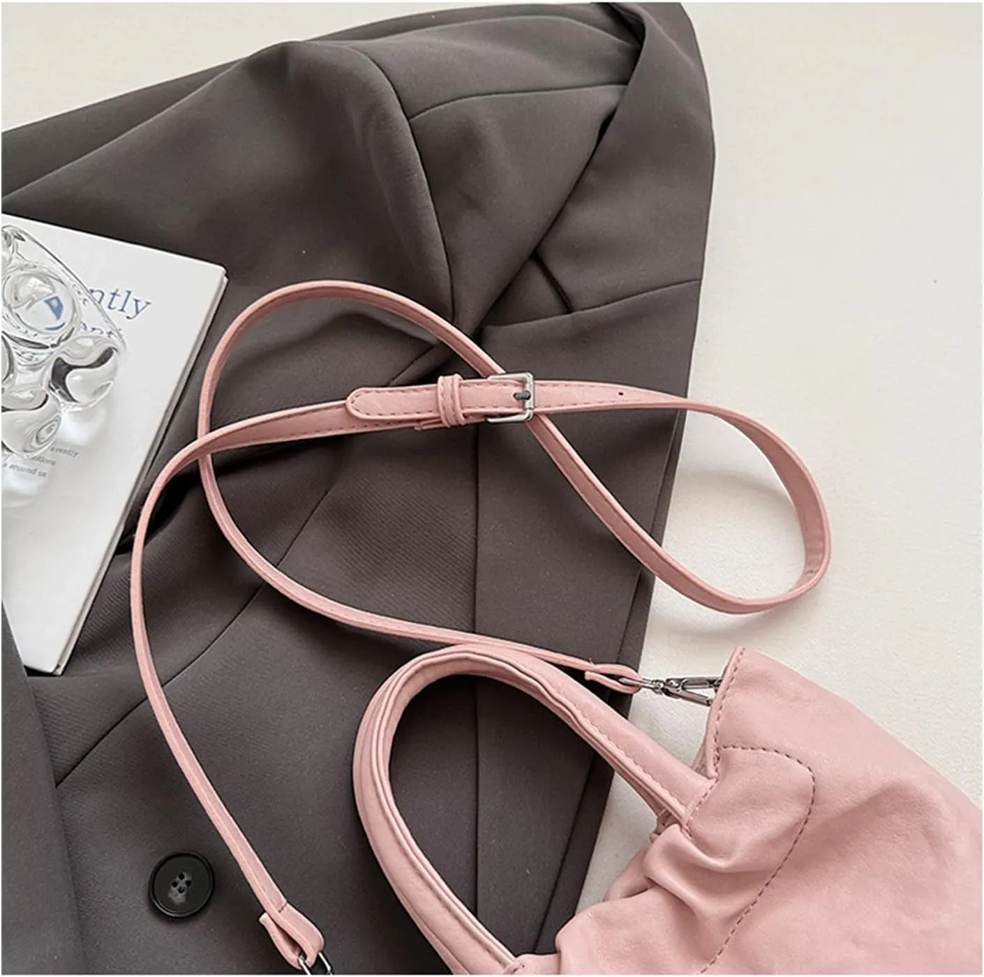 Mini Bucket Bag Vintage Soft Leather Bucket Purse with Top Handles Shoulder Handbag Crossbody Purse Bag