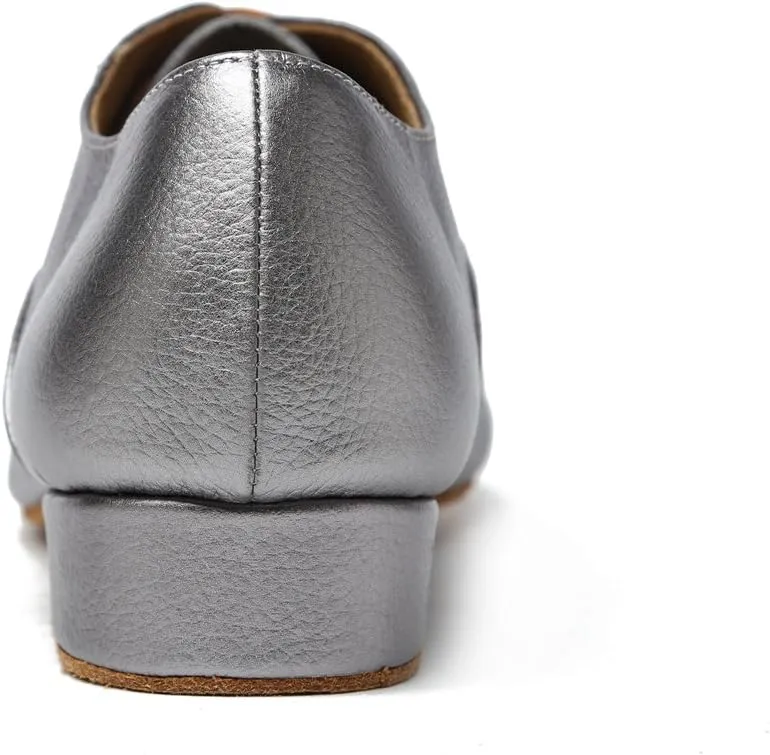 Minishion GL208 Men's Solid Leather Latin Ballroom Professional Social Dance Shoes