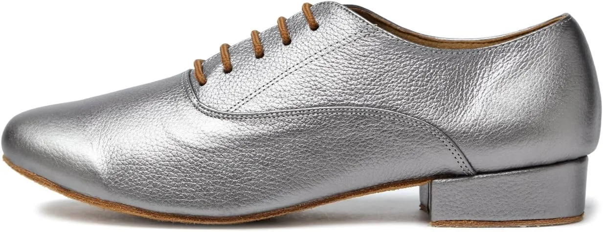Minishion GL208 Men's Solid Leather Latin Ballroom Professional Social Dance Shoes