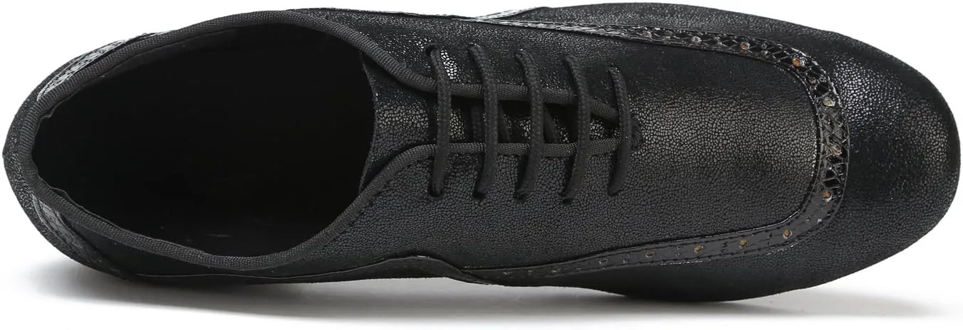 Minishion GL235 Mens Lace-up Glitter Fashion Tango Latin Ballroom Professional Dance Shoes