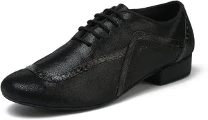 Minishion GL235 Mens Lace-up Glitter Fashion Tango Latin Ballroom Professional Dance Shoes