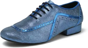 Minishion GL235 Mens Lace-up Glitter Fashion Tango Latin Ballroom Professional Dance Shoes