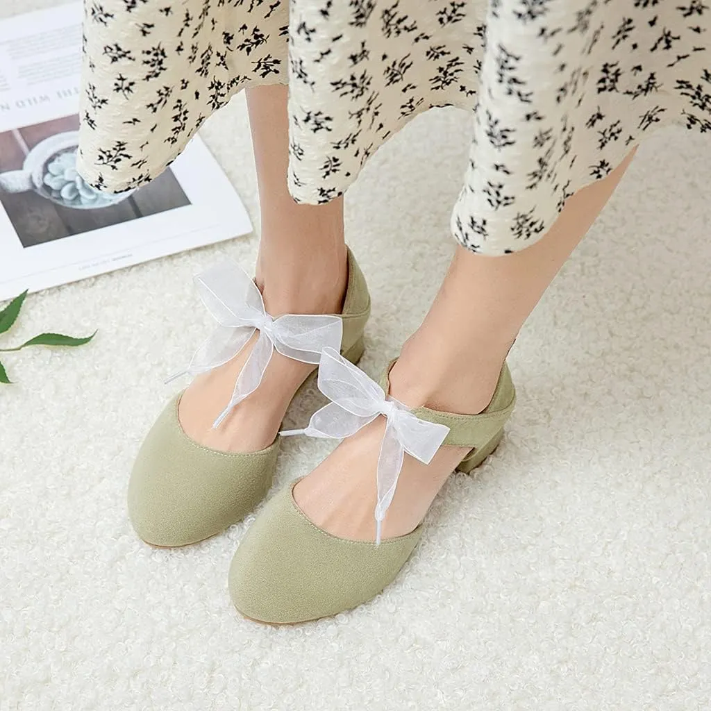 MIOKE Women's Pointed Toe D'Orsay Pumps Comfort Ankle Strap Block Mid Heel Dress Sandals Party Office Shoes