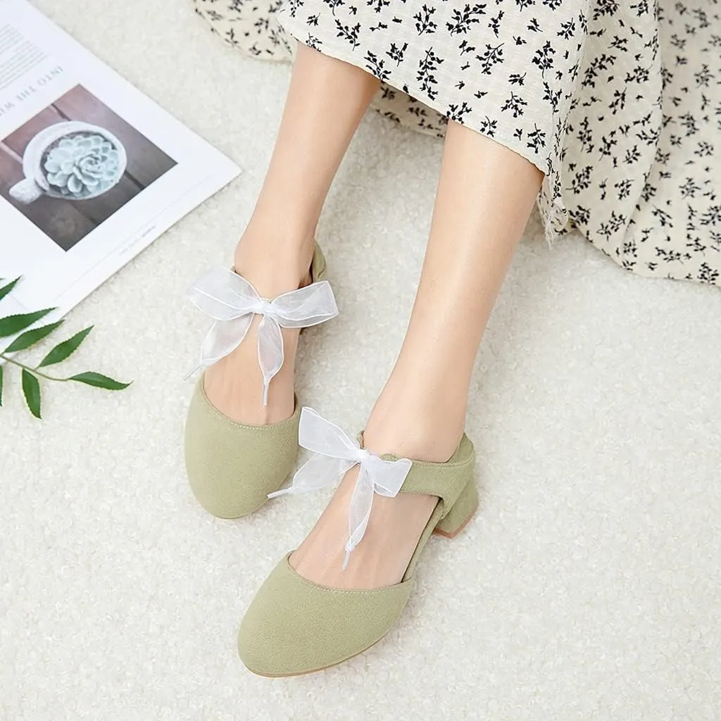 MIOKE Women's Pointed Toe D'Orsay Pumps Comfort Ankle Strap Block Mid Heel Dress Sandals Party Office Shoes