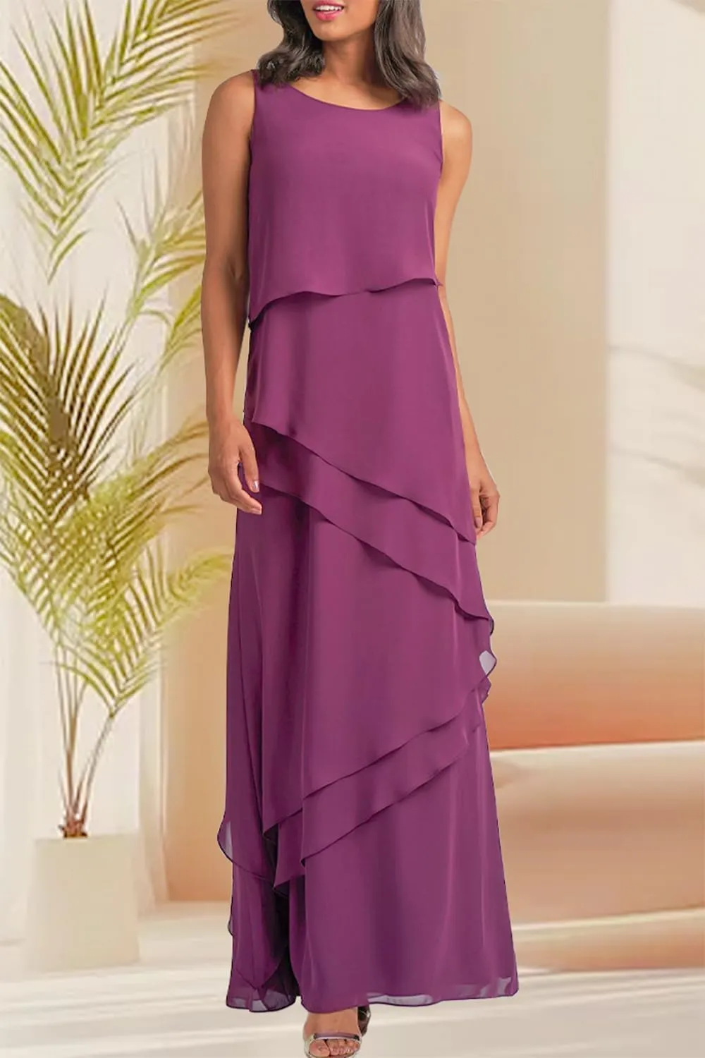 Mother of The Bride Dresses for Wedding Two Pieces Floor-Length Dresses for Women Formal WLJ100